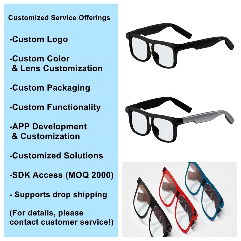 Smart Sunglasses Ai Translation Noise Cancellation Waterproof Anti Blue Light Uv Protection Fashion 2025 Sport Outdoor