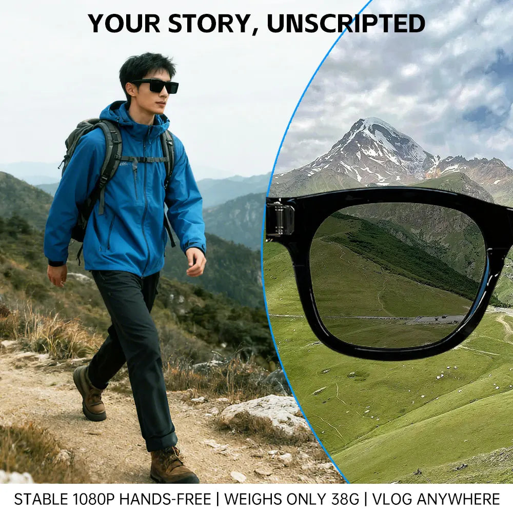World's 1st Live Streaming Glasses with AI 1080P Camera & Hands-Free Broadcast