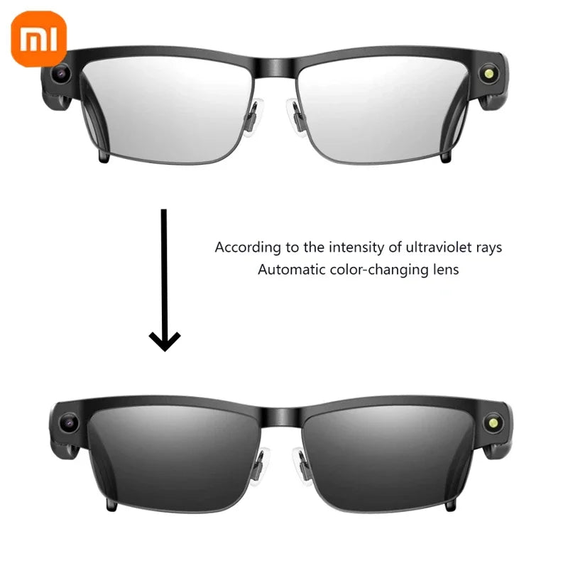 Xiaomi 8K HD AI Smart Glasses Photochromic Chat GPT Camera Bluetooth Call 260Mah Battery Voice Assistant Control Smart Glasses